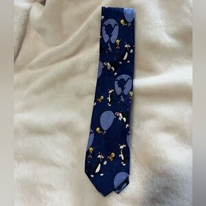 100% silk Looney Tunes navy vintage tie Warner Bros